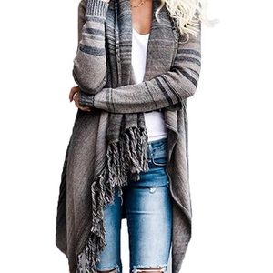 Drape-Front Cardigan